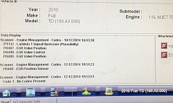 Fault codes D T C Displayed Trouble Codes 